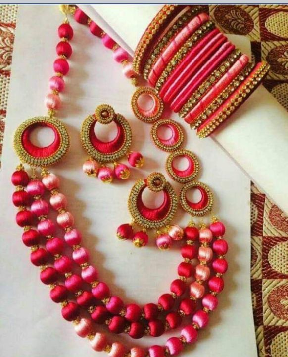 Silk thread jewels uploaded by Mugundha creations on 9/30/2021