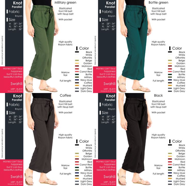 Knot Parallel Pant uploaded by Riddhi Enterprises on 9/30/2021