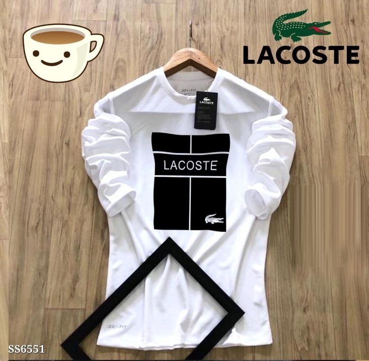 Post image Catalog Name: *full sleeve tshirt*
LACOSTE
FULL SLEEVE TSHIRT 


M l xl xxl 
Dryfit lycra fabric 
Standard sizes 
- free ship
Starting @₹ 270.0🚚 _*Free Shipping.*_       Fast onlin odr buk now.        But all py on. What sup nmbr 9586686592.
