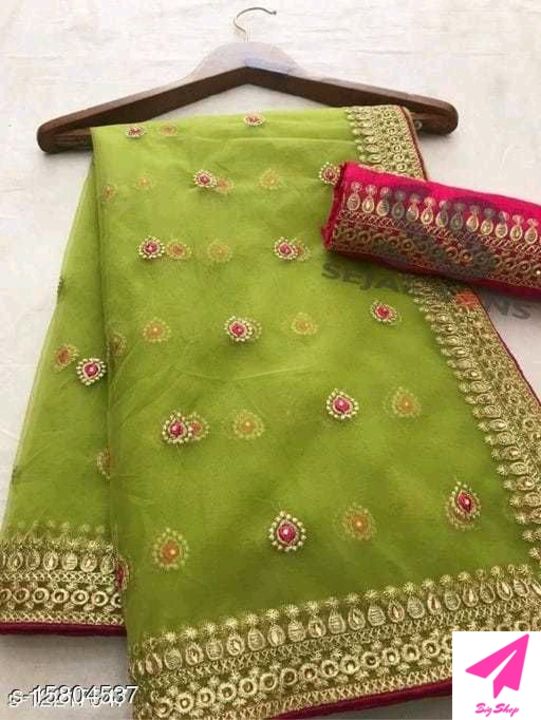 beautifull party wear saree uploaded by Big shop on 10/1/2021