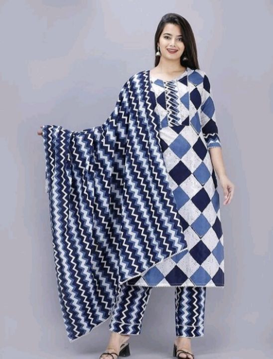 Cotton kurti set  uploaded by Fashion frenzy on 10/1/2021