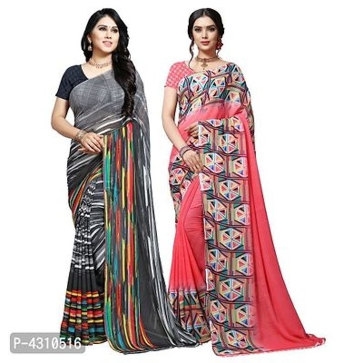 Post image 💞Multicoloured Printed Georgette Saree with Blouse piece - Pack Of 22 sarees combo pack with 2 blouse piece Only for rs 499💞Contact us on 8109438441