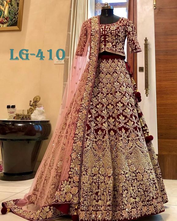 Heavy Emboridery work lehga uploaded by business on 10/1/2021
