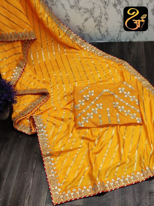 Pure Dola Silk Gota Patti Work uploaded by Yashasvi Textiles on 10/1/2021