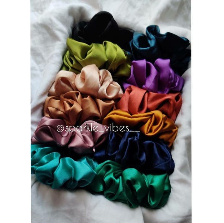 Satin scrunchies uploaded by Sparkle vibes on 10/1/2021