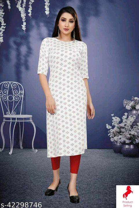 Catalog Name:*Aagam Refined Kurtis*
Fabric: Rayo uploaded by business on 10/2/2021