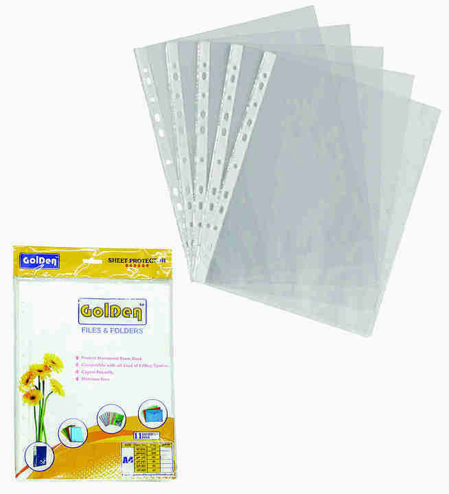 Post image Sheet Protector, Use for keeping documents safe &amp; secure. Make by 100% fine PP material, Transparent &amp; clear view folder with 11 hole for easy refilling. Available in diffrent size &amp; thickness.
