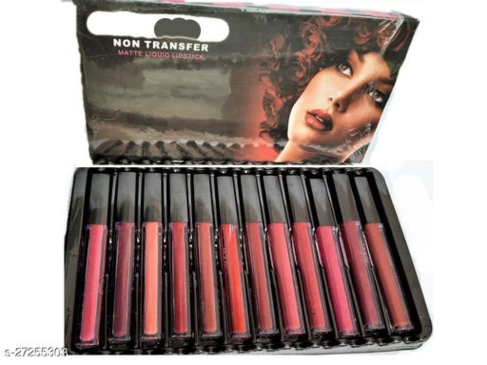 Post image Matt waterproof Pack of 12 shade lipstick 💄 only 599/-Cod available ,free shipping