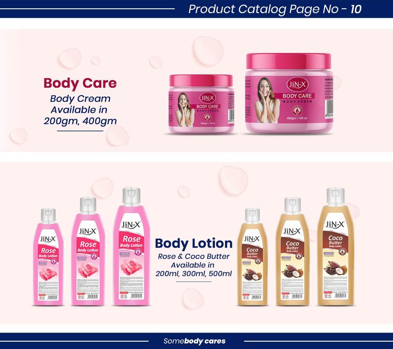 Body cream and Body Lotion uploaded by JIN-X HEALTHCARE PVT LTD on 10/2/2021
