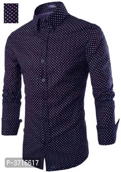 Men's Navy Blue Cotton Printed Long Sleeves Regular Fit Casual Shirt

Size: 
M
L
XL

 Color:  Navy B uploaded by business on 10/2/2021