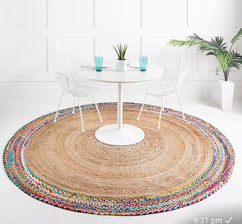 Jute Chindi (Size:120 cm Round) Rug, Braided Reversible Carpet for Bedroom Living Room Dining Room

 uploaded by PAL DECOR CREATION on 9/13/2020