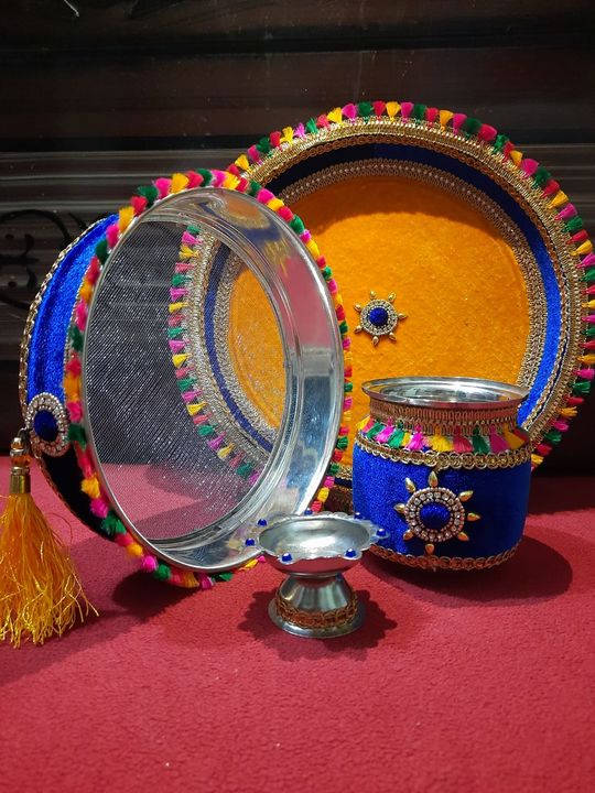 Karwachauth aarti thali set uploaded by business on 10/2/2021