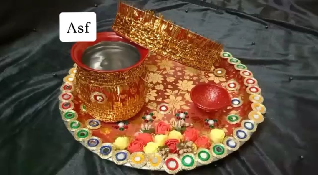 Karvachouth thali set uploaded by ASF COLLECTION on 10/3/2021