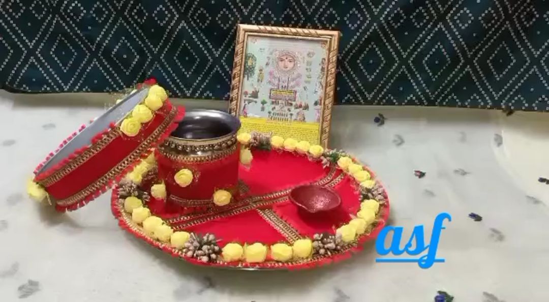 Karvachouth thali set uploaded by ASF COLLECTION on 10/3/2021