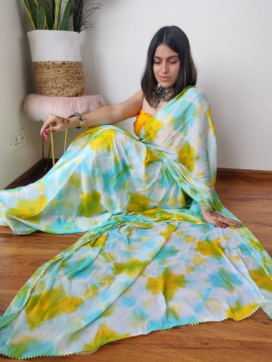  CHINON CRAPE saree   uploaded by business on 10/3/2021