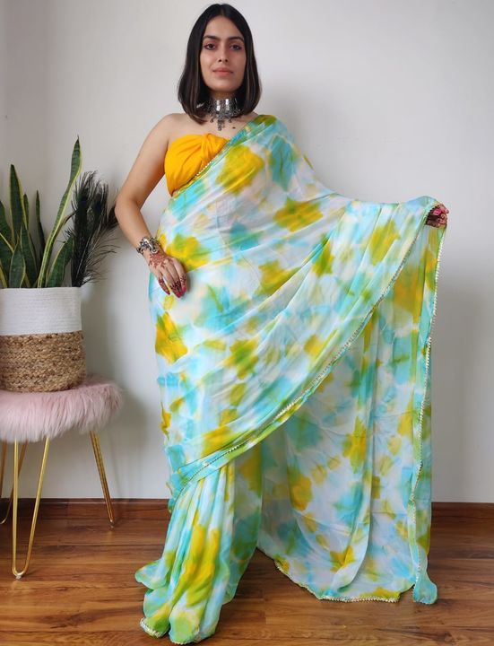  CHINON CRAPE saree  uploaded by business on 10/3/2021