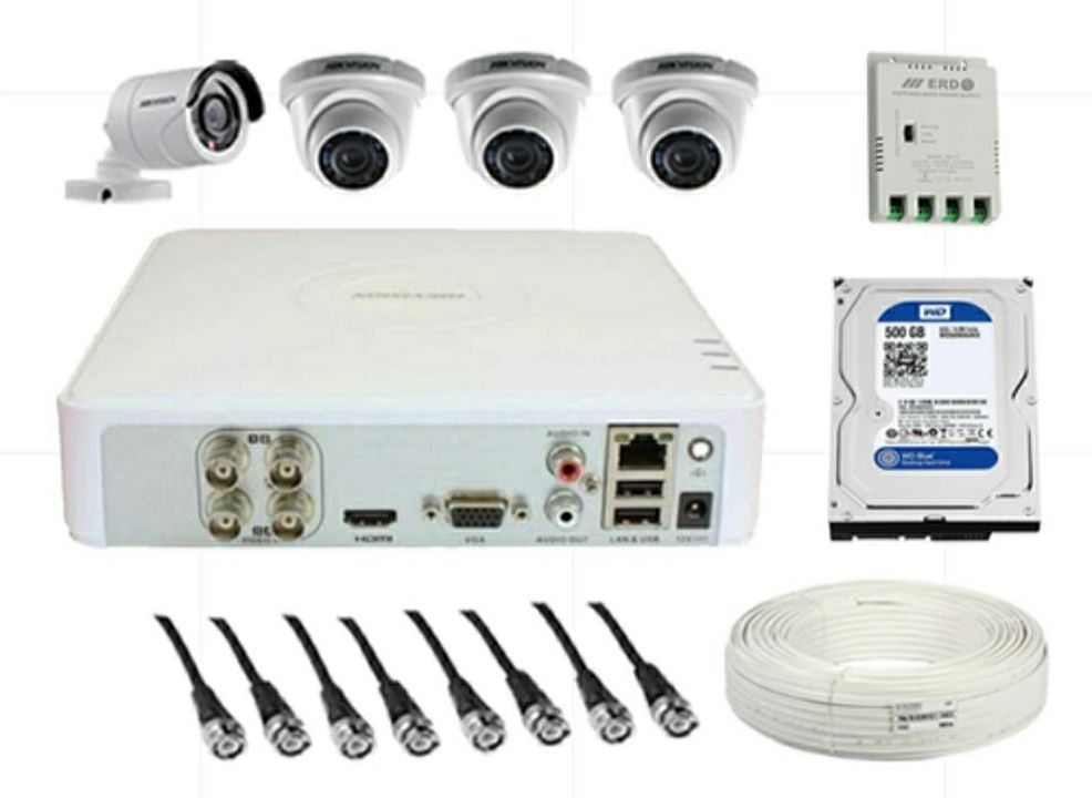 Hikvision 4 Channel 2MP CCTV Camera Full Setup  uploaded by Samriddhi Enterprises on 10/3/2021