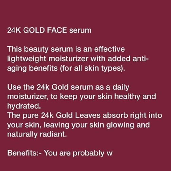 24k gold serum  uploaded by Sneha Jain on 10/3/2021