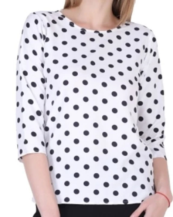Kuchi causal printed women white black top uploaded by business on 10/3/2021