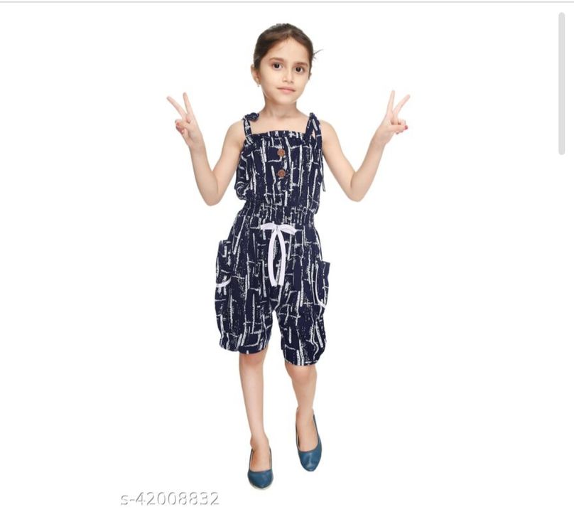 Designer Kids Jumpsuits
Fabric: Cotton
Sleeve Length: Sleeveless
Pattern: Self Design
Gender: Girls
 uploaded by Puja Boro on 10/3/2021
