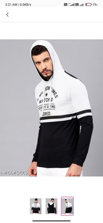 Black And White Hooded T-shirt. uploaded by business on 10/3/2021