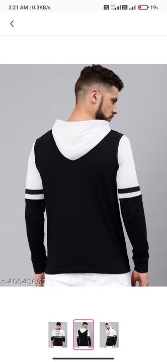 Black And White Hooded T-shirt. uploaded by Exclusive Shop on 10/3/2021