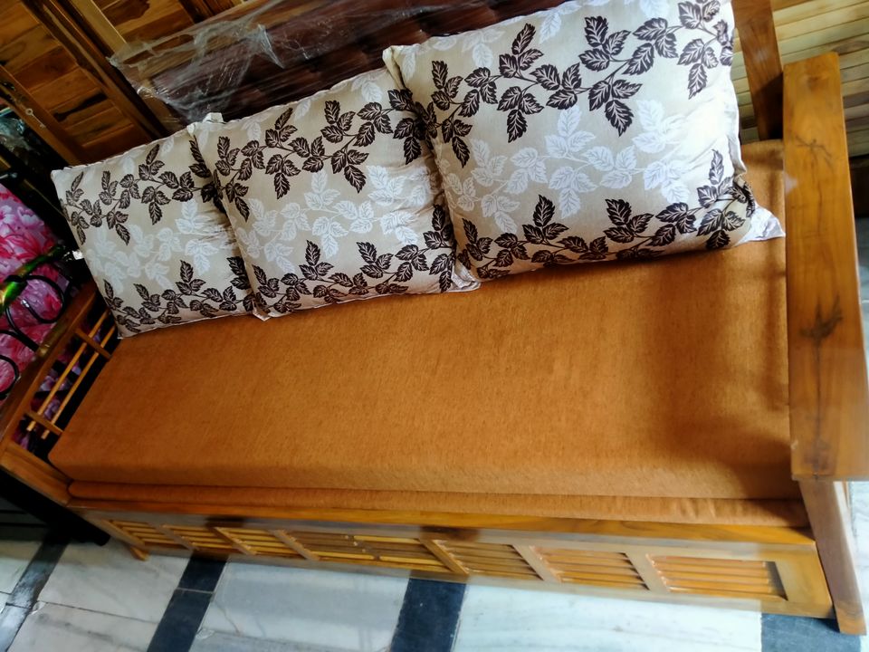 Wooden sofa cam bed uploaded by Vinod Steel and wooden furniture  on 10/4/2021
