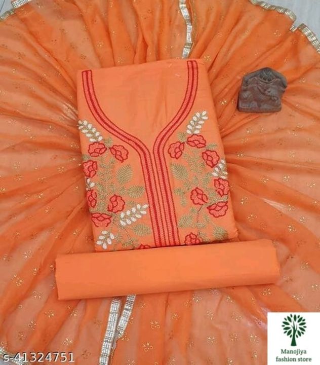 Designer cotton salwar suit with duppta uploaded by Manojiya fashion store on 10/4/2021