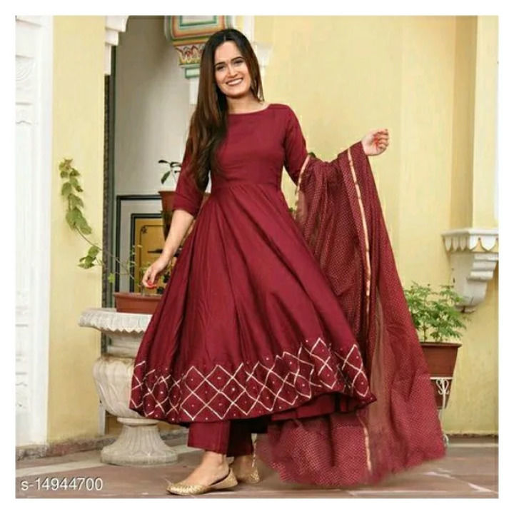 Anarkali Kurti with Dupatta  uploaded by Vidhisha Rathore Collection on 10/4/2021