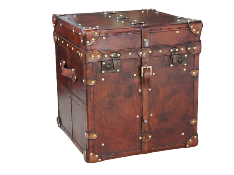 Pure leather trunk closed uploaded by INDIAN HERITAGE LEATHER on 9/14/2020