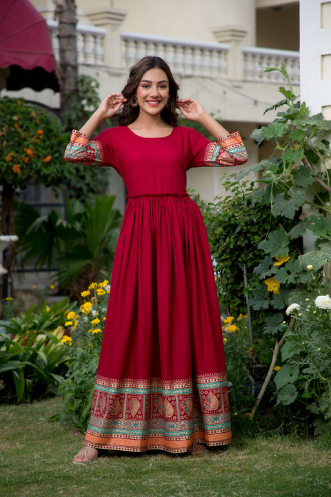 Long Anarkali Gown uploaded by business on 10/5/2021
