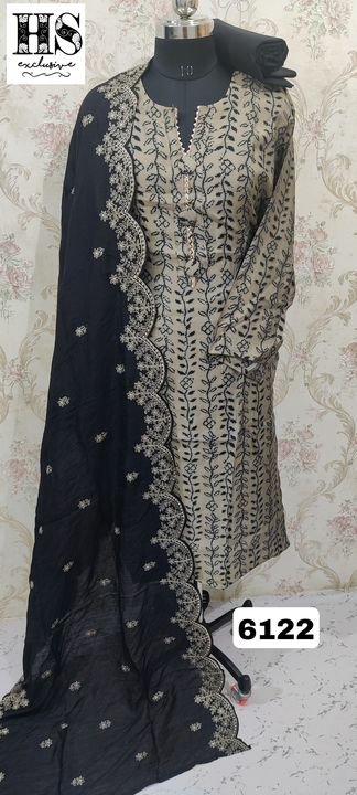 Semi striched Russian Silk Suit uploaded by Harmeet Selection on 10/5/2021