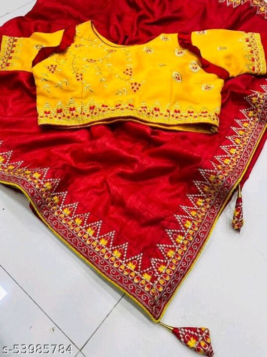 Rediment blause with sari uploaded by Devanshi collection on 10/5/2021