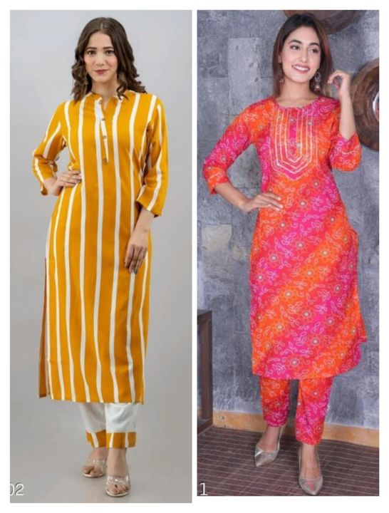 Post image Beautiful gotta patti kurti pant Fabric reyon Reseller and wholesale most welcome 
Reseller group available Msg me 9314007554