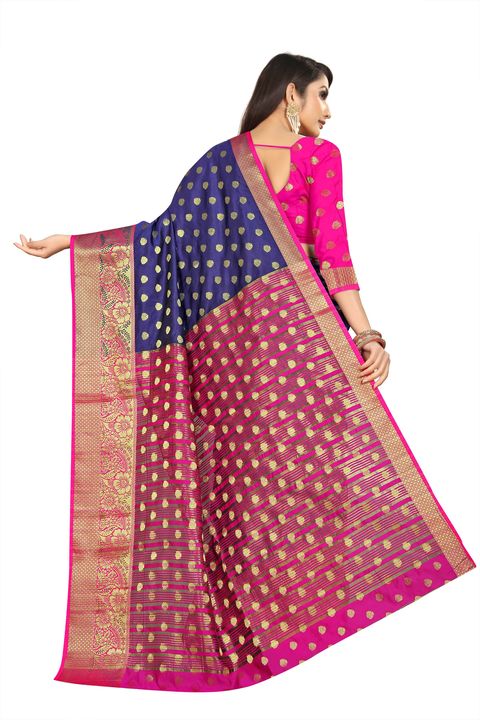 Lichibuti Well Embroidered Banarasi Art Silk Saree (Navyblue) uploaded by Skytic Fashion on 10/6/2021
