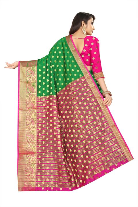 Lichibuti Well Embroidered Banarasi Art Silk Saree (Green) uploaded by Skytic Fashion on 10/6/2021