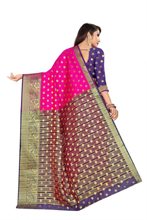 Lichibuti Well Embroidered Banarasi Art Silk Saree (Pink) uploaded by Skytic Fashion on 10/6/2021