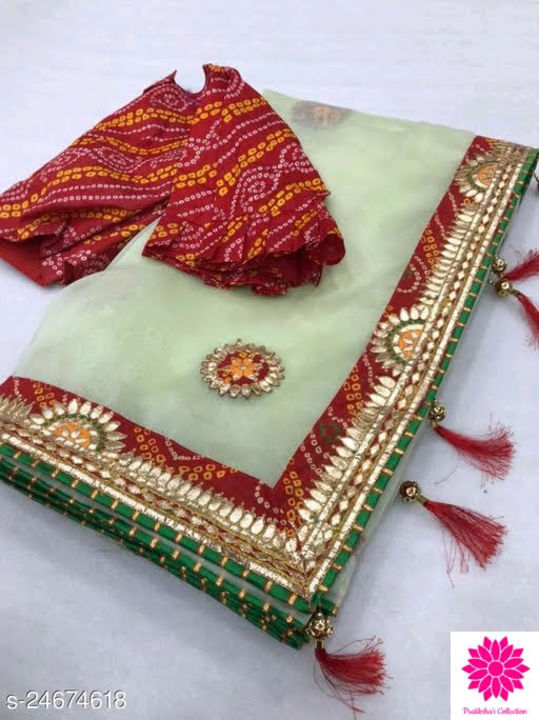 Party wear saree uploaded by Pratiksha Collection on 10/6/2021