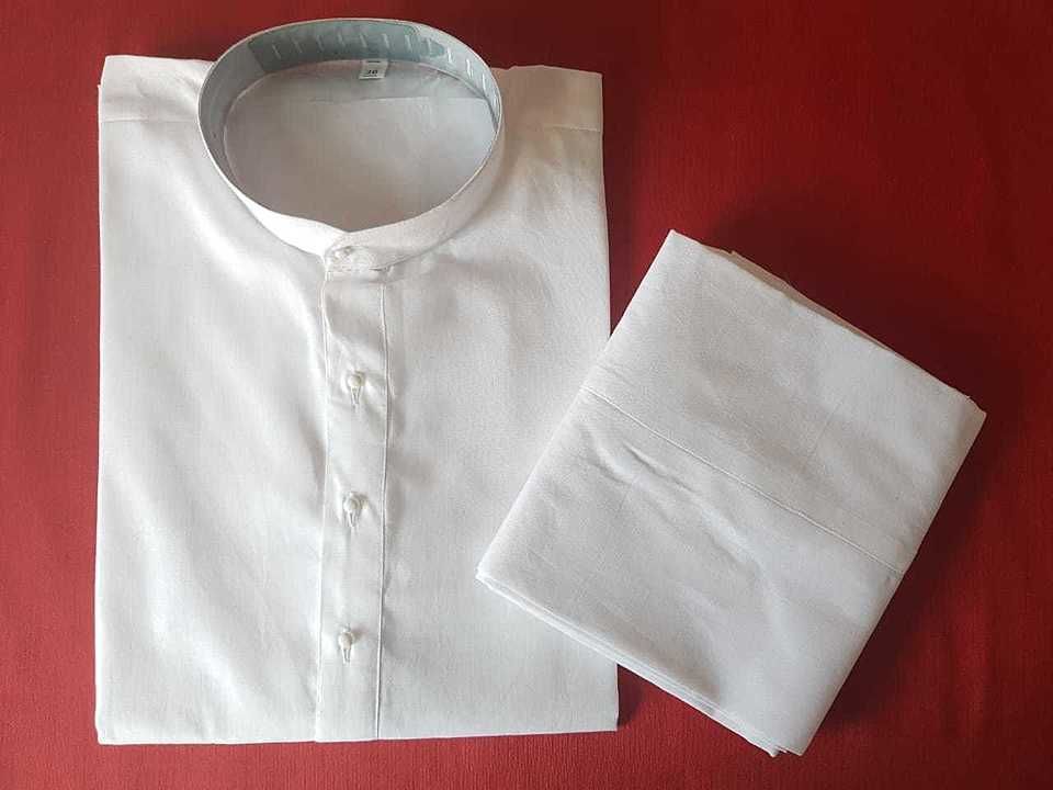 White kurta and pyjama set for men uploaded by Seasonaldhandha on 9/14/2020