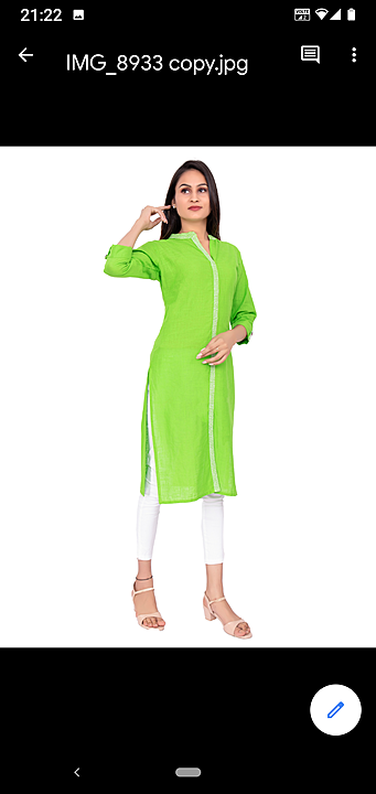 Cotton selfdesign embroidery kurti uploaded by business on 9/14/2020