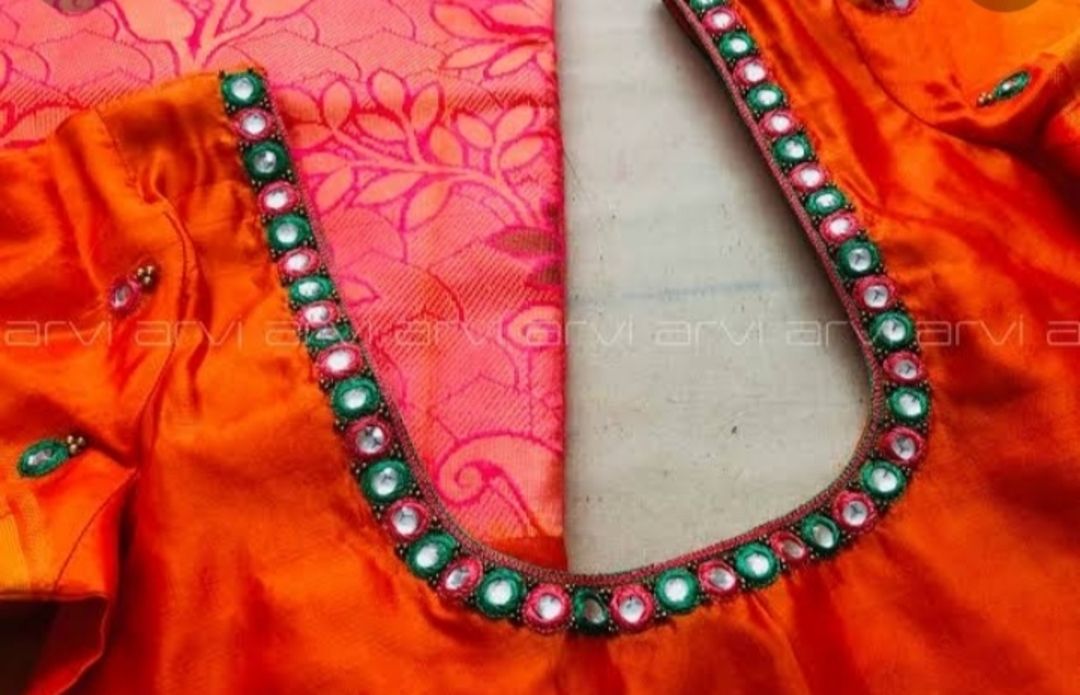 Mirror work blouse uploaded by Bhargav creations on 10/7/2021