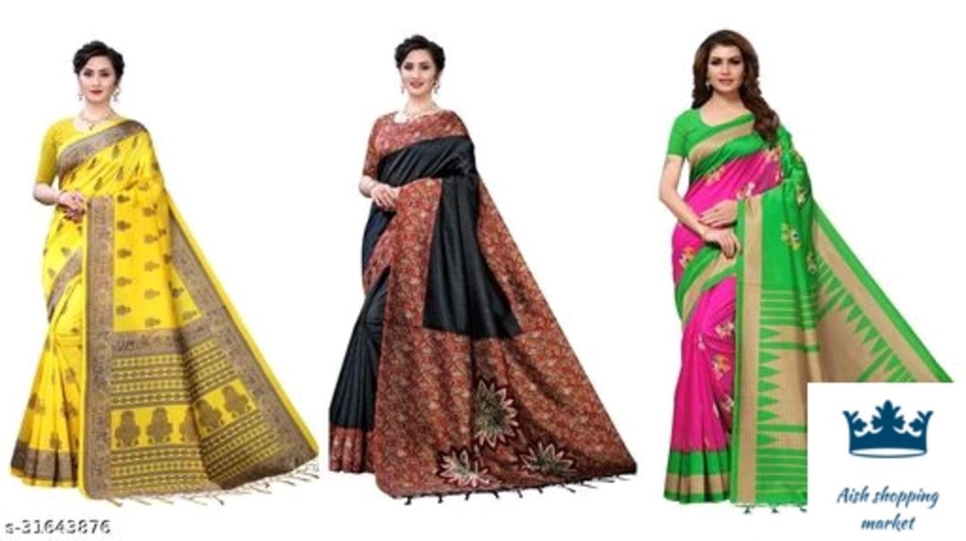  Silk Sarees Combo home delivery all india cash on delivery uploaded by business on 10/7/2021