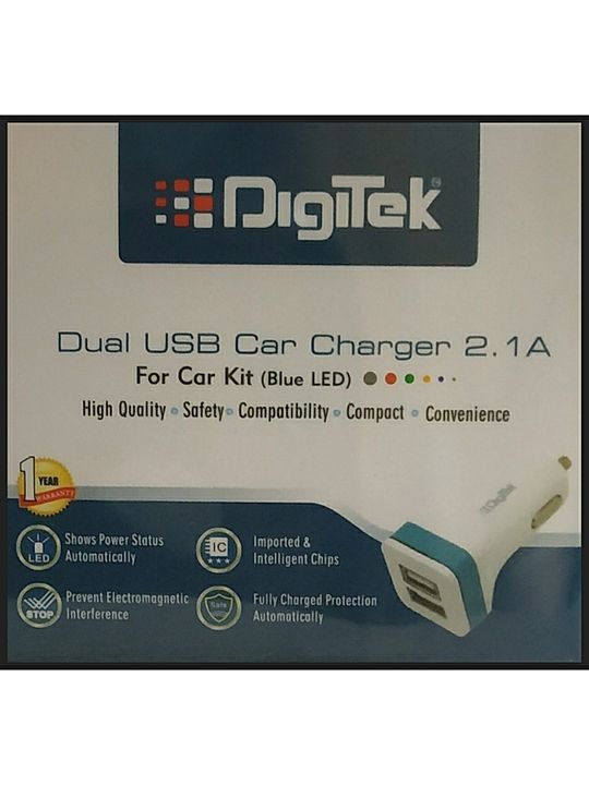 Digitek 2.4 Amp, 2 port car charger uploaded by QR Traders on 9/14/2020