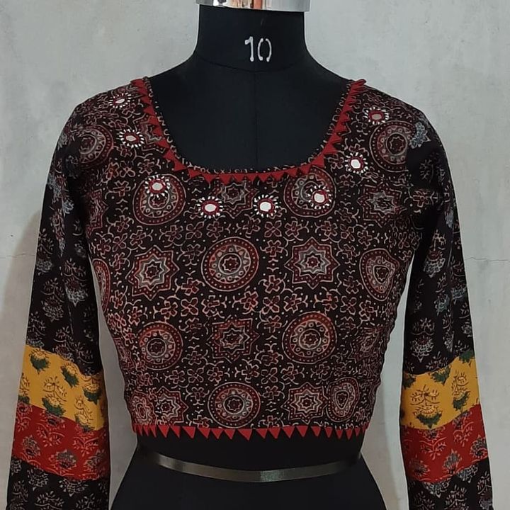 Cotton ajrakh blouse uploaded by Durga kunwar on 10/7/2021
