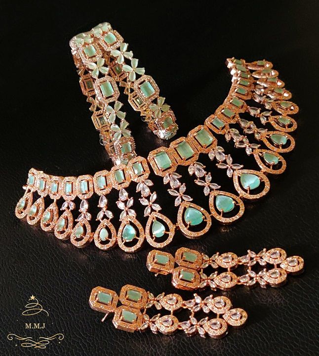 *Navratri Offer* 
High Quality Cz Stone Necklace with Long Earrings or Bangles
**
Size 2.4, 2. uploaded by business on 10/7/2021