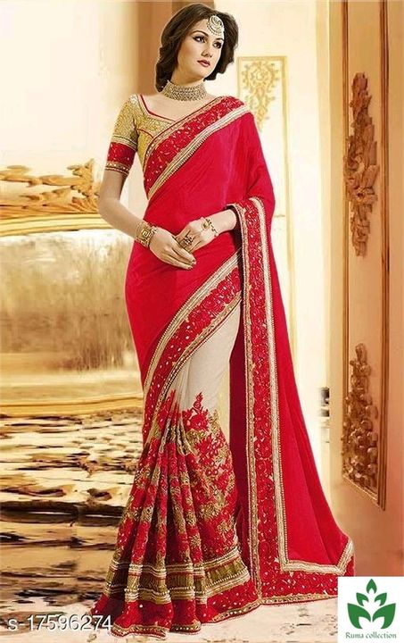 Net saree uploaded by business on 10/7/2021