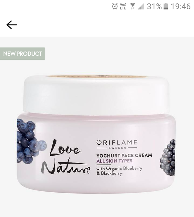 Love nature blue berries yoghurt face cream uploaded by business on 10/8/2021