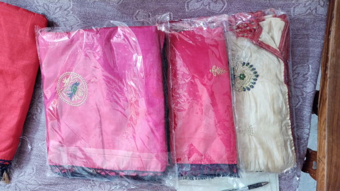 ART SILK  COLLECTION WITH ART SILK BLOUSE🔥 uploaded by business on 10/8/2021