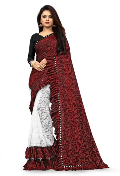 Lycra Blend Saree uploaded by Popnaa's Fashion on 10/8/2021