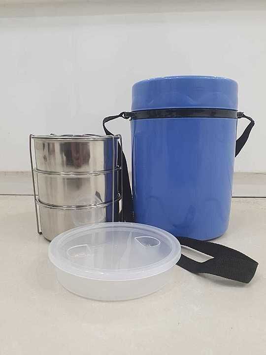 Tiffin ss with plastic cover uploaded by Iron cookware on 9/14/2020